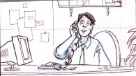 storyboards for the FEDEX TV commercial